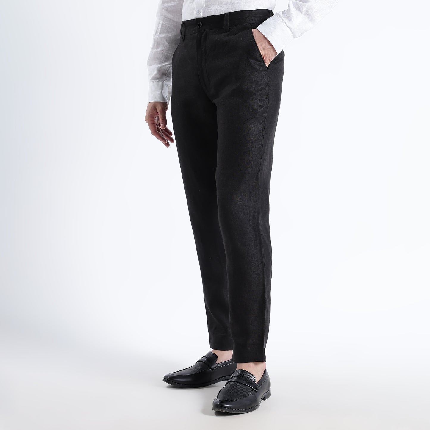 Atelier – Premium Tailored Luxe Linen Tuxedo Trousers – Noiré