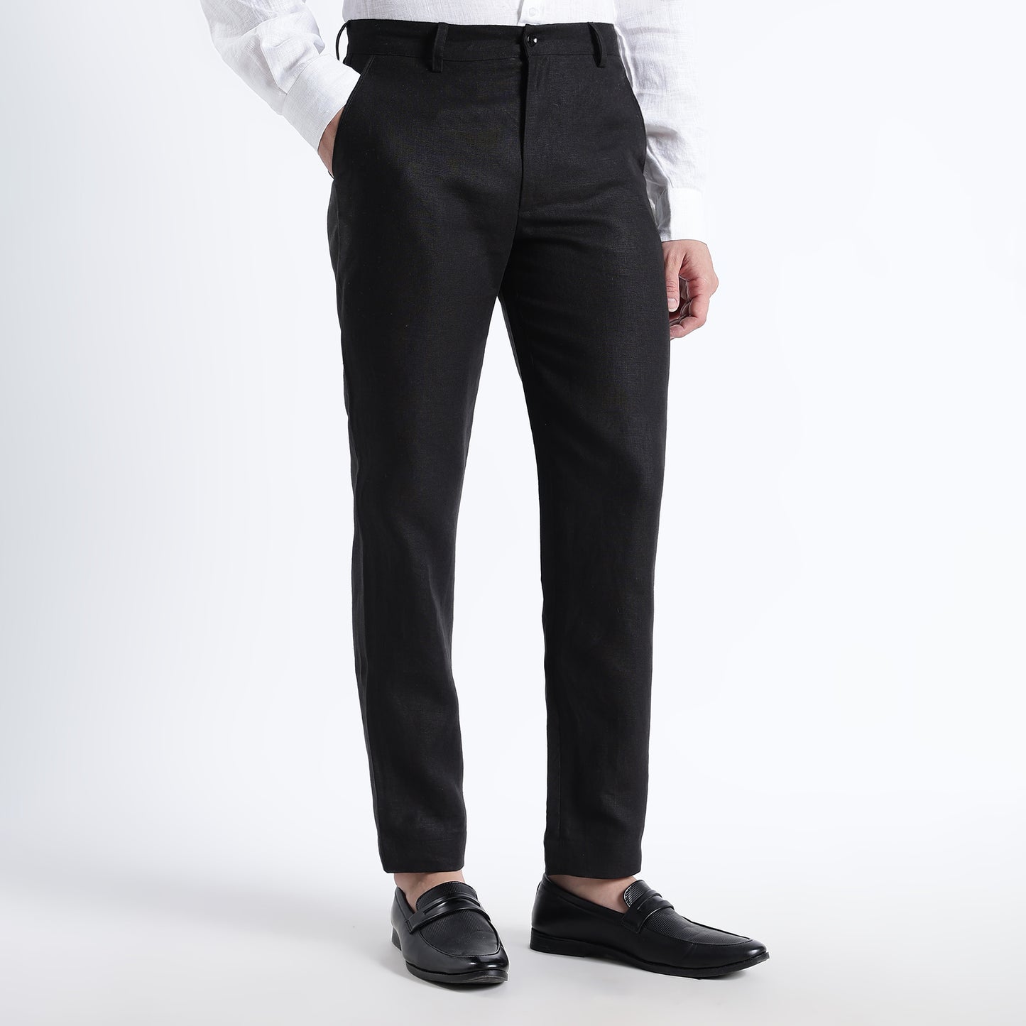 Atelier – Premium Tailored Luxe Linen Tuxedo Trousers – Noiré