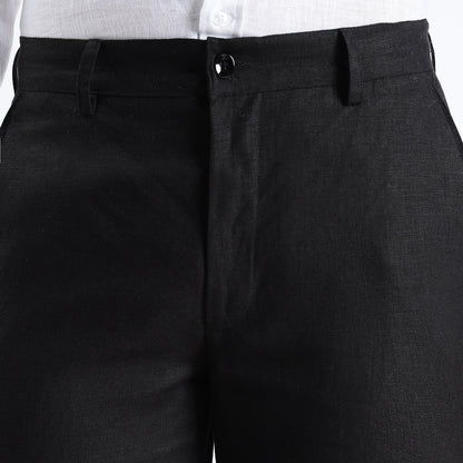 Atelier – Premium Tailored Luxe Linen Tuxedo Trousers – Noiré