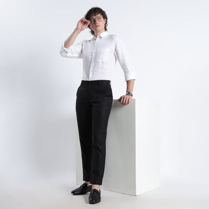 Atelier – Premium Tailored Luxe Linen Tuxedo Trousers – Noiré