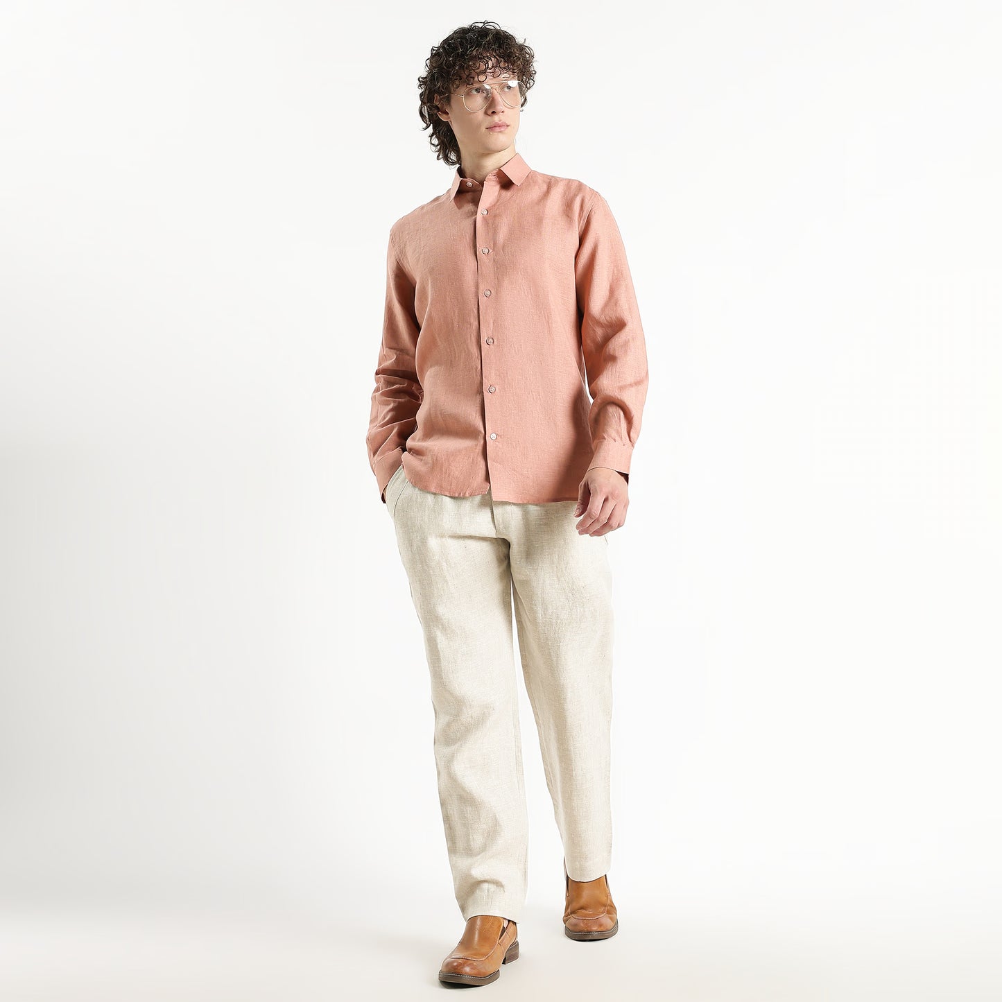 Titan – Heritage Classic Pure Linen Shirt – Clay