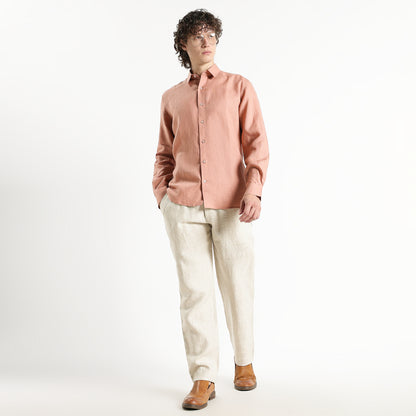 Titan – Heritage Classic Pure Linen Shirt – Clay