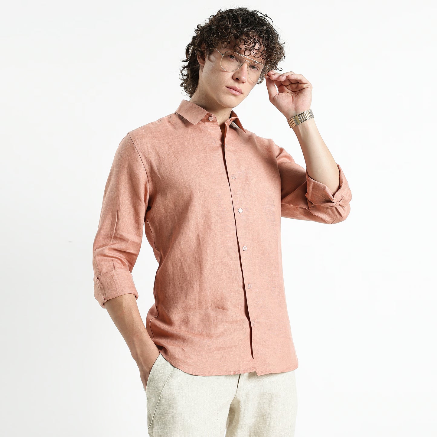 Titan – Heritage Classic Pure Linen Shirt – Clay