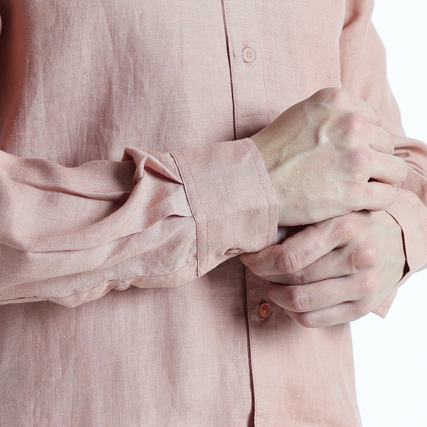 Ruvido – Premium Curved Yoke Linen Shirt – Clay