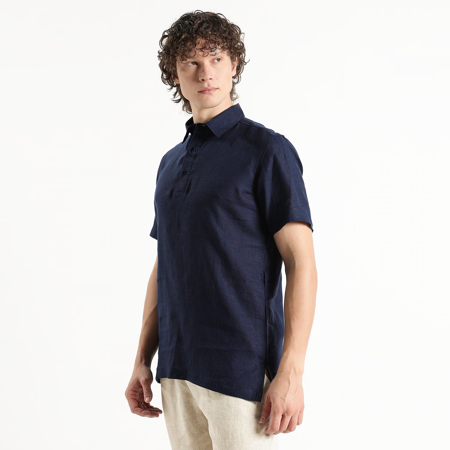 Shawshank – Premium Linen Polo Shirt – Indigo