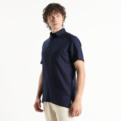 Shawshank – Premium Linen Polo Shirt – Indigo