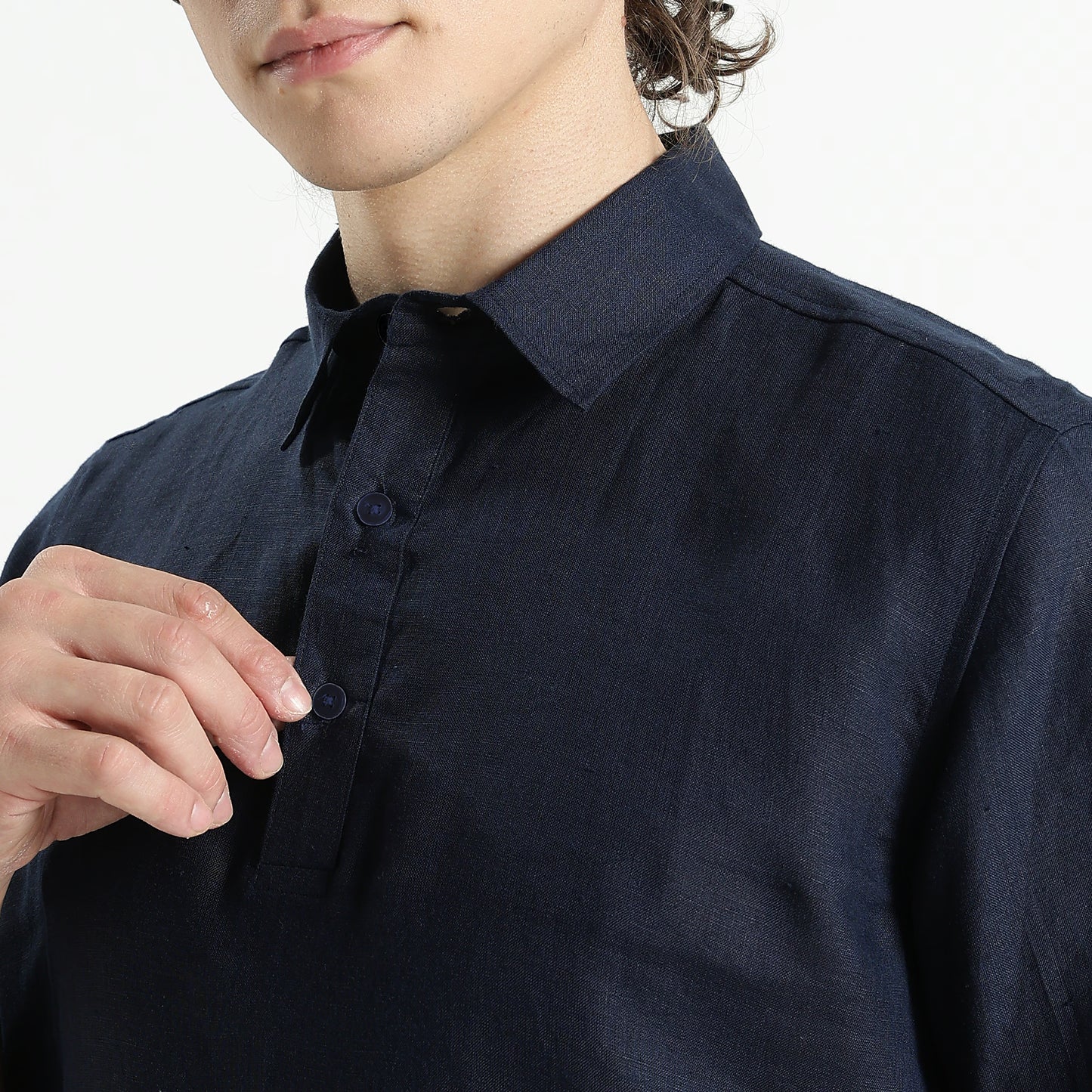 Shawshank – Premium Linen Polo Shirt – Indigo