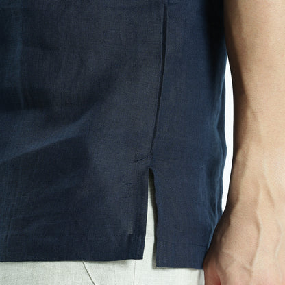 Shawshank – Premium Linen Polo Shirt – Indigo