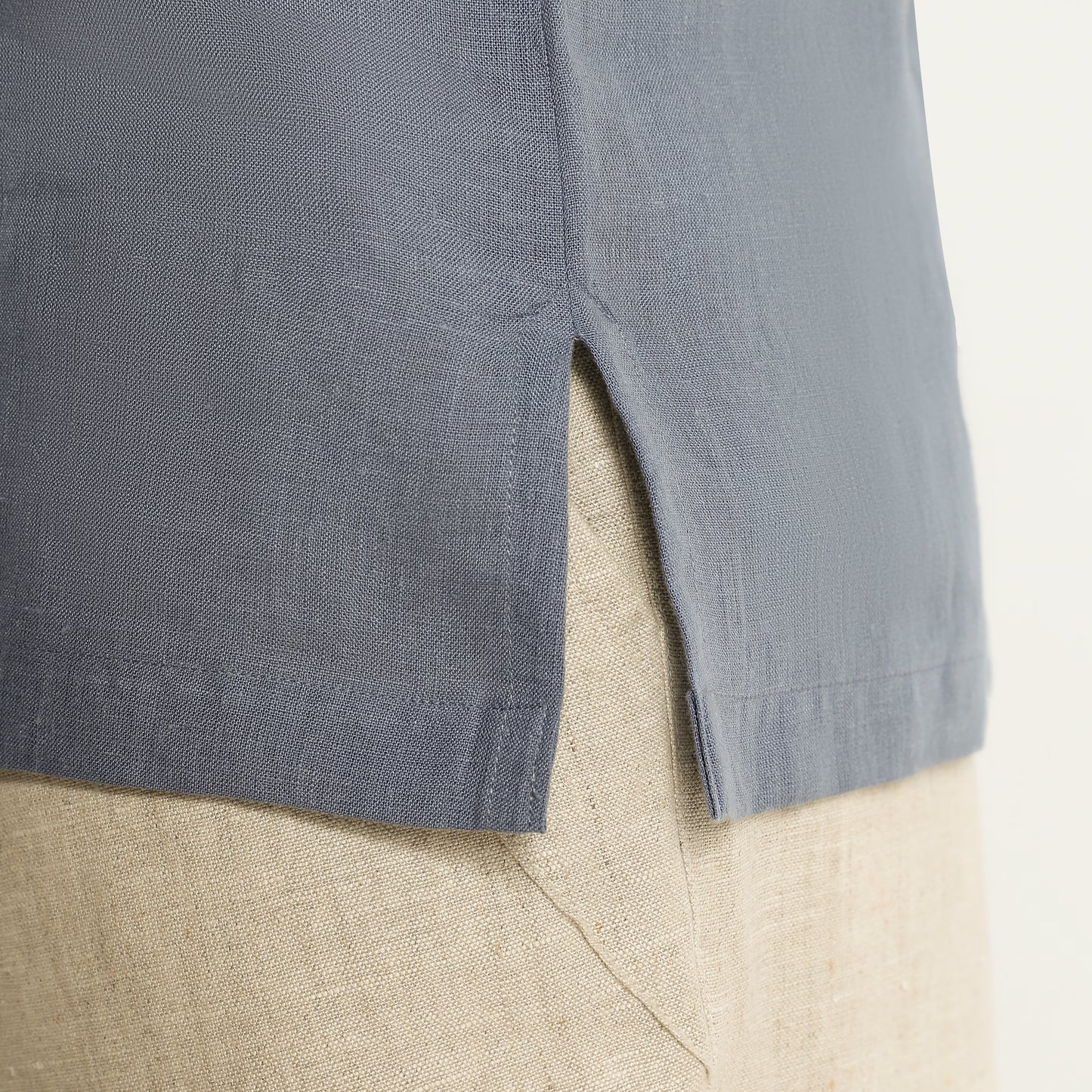 Shawshank – Premium Linen Polo Shirt – Steel Blue