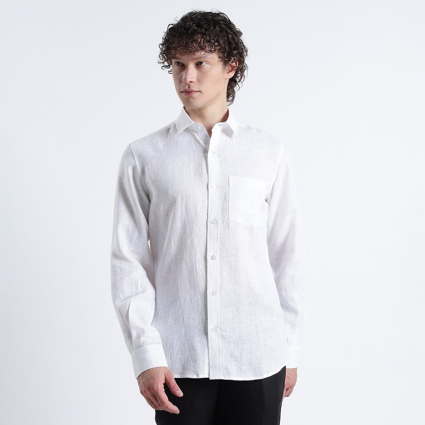 Bianco – Premium 40 Lea Linen Shirt – Blanc