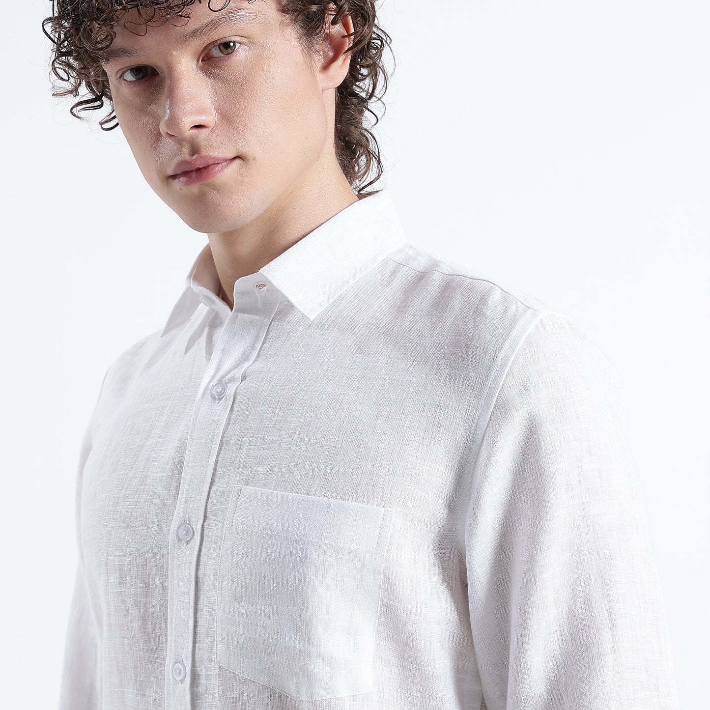 Bianco – Premium 40 Lea Linen Shirt – Blanc