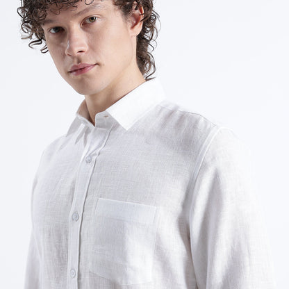 Bianco – Premium 40 Lea Linen Shirt – Blanc