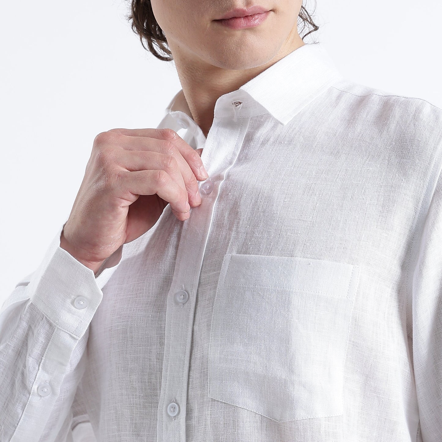 Bianco – Premium 40 Lea Linen Shirt – Blanc