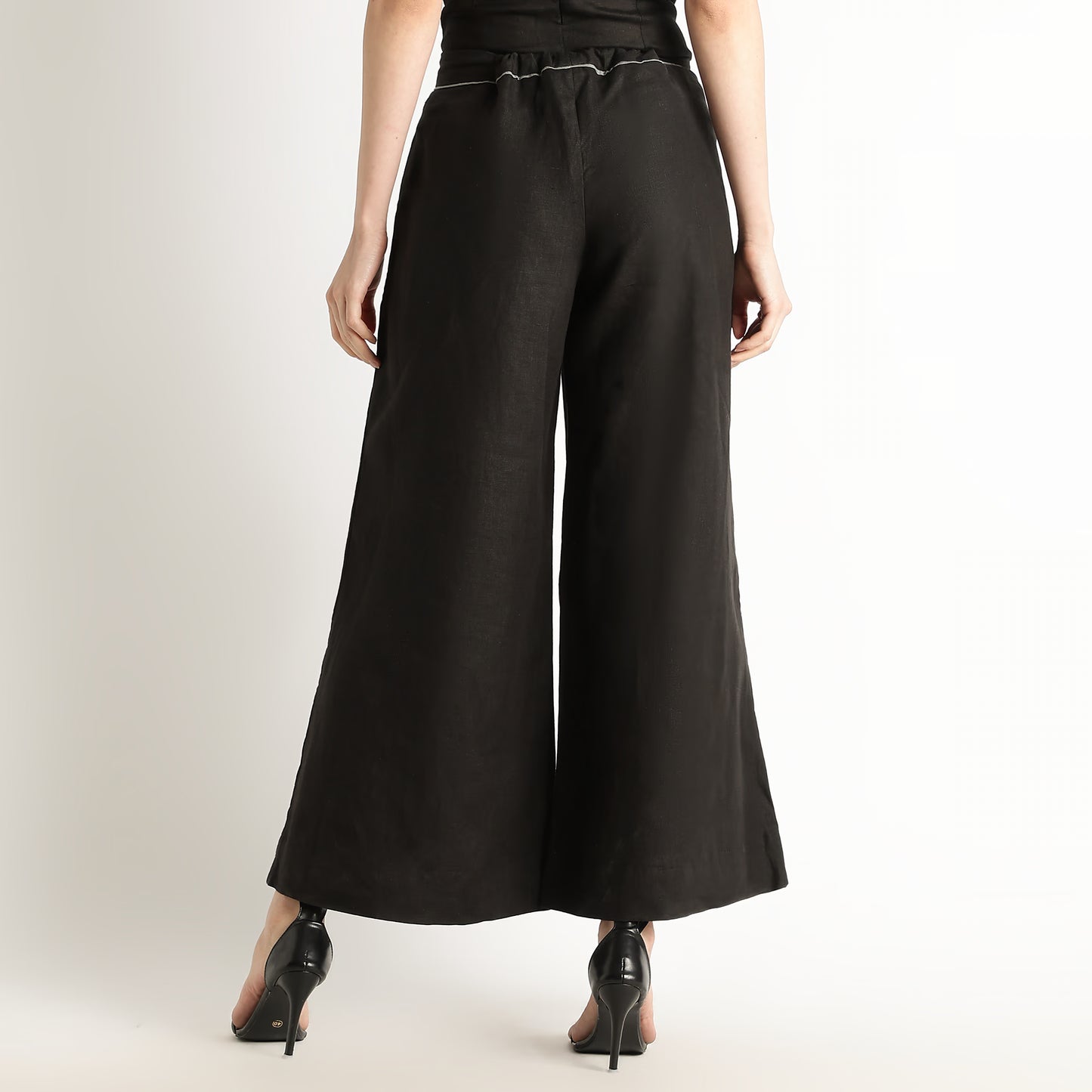 Audrey – Premium Pleated Wide-Leg Linen Trousers – Noiré
