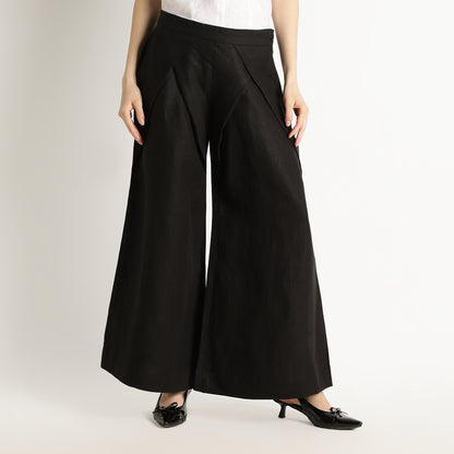 Cleopatra – Premium Tulip Wrap Linen Trousers – Noiré