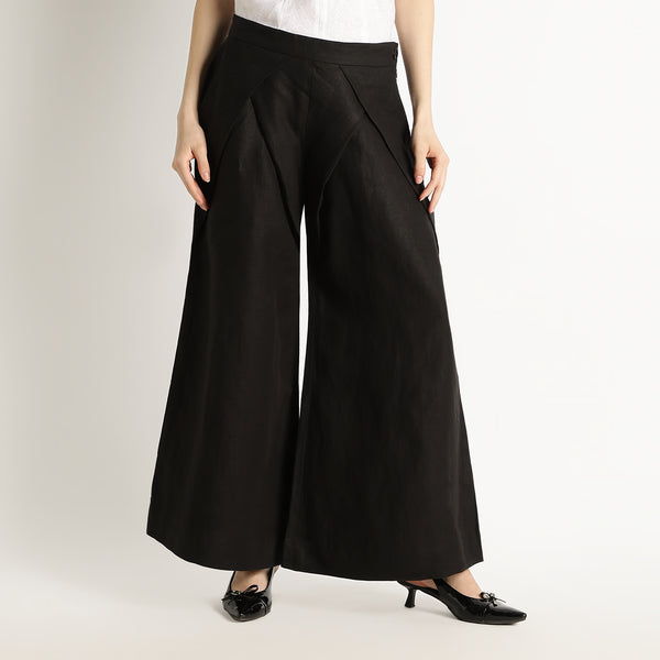 Cleopatra – Premium Tulip Wrap Linen Trousers – Noiré