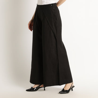 Cleopatra – Premium Tulip Wrap Linen Trousers – Noiré