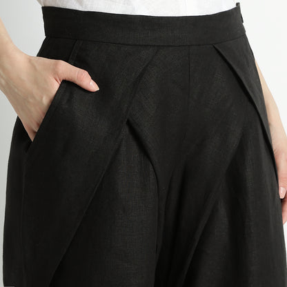 Cleopatra – Premium Tulip Wrap Linen Trousers – Noiré