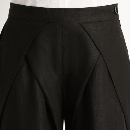 Cleopatra – Premium Tulip Wrap Linen Trousers – Noiré