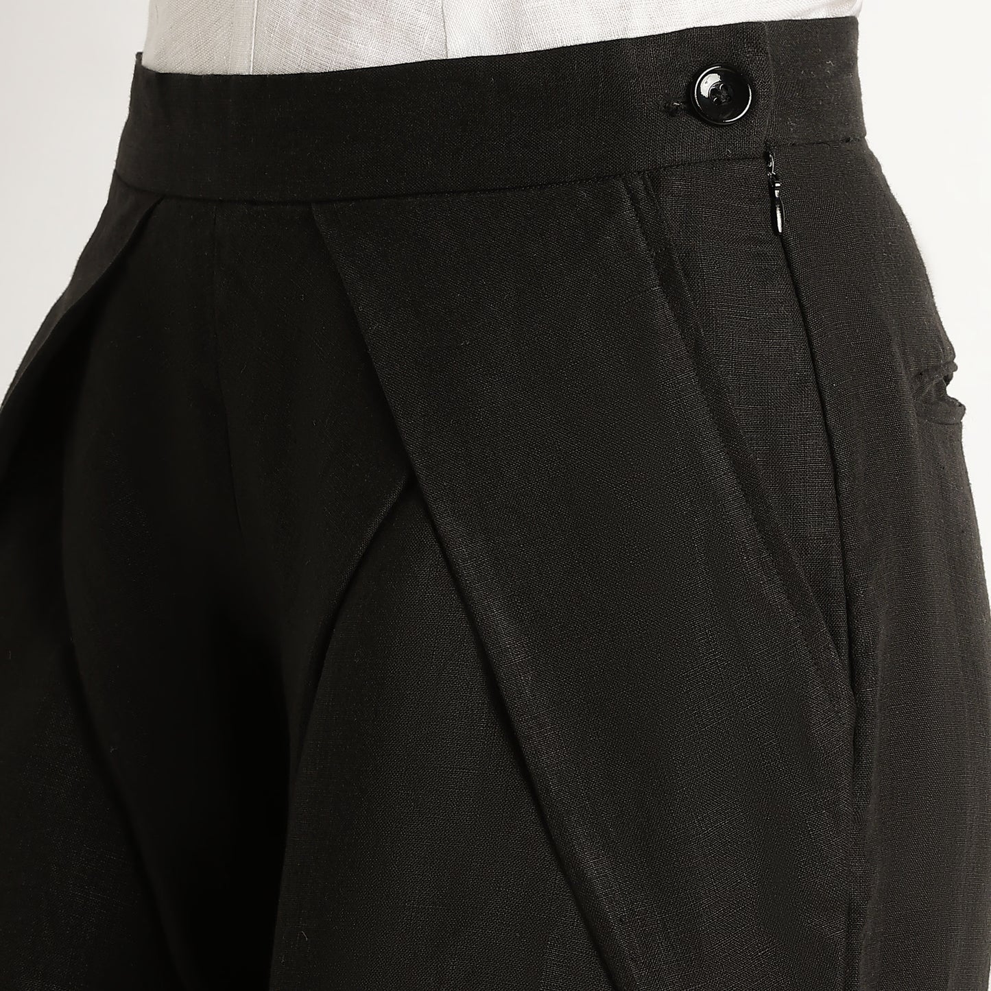 Cleopatra – Premium Tulip Wrap Linen Trousers – Noiré