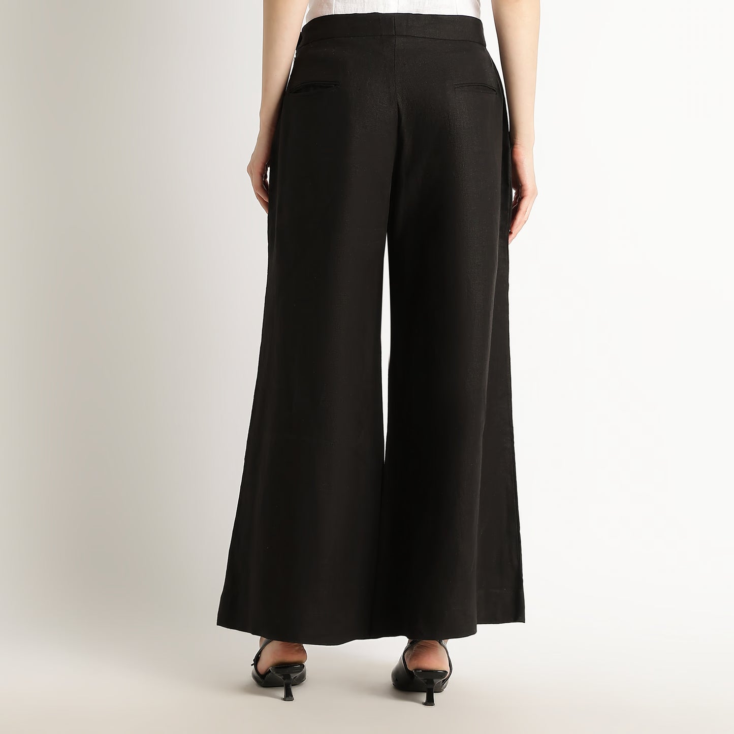 Cleopatra – Premium Tulip Wrap Linen Trousers – Noiré
