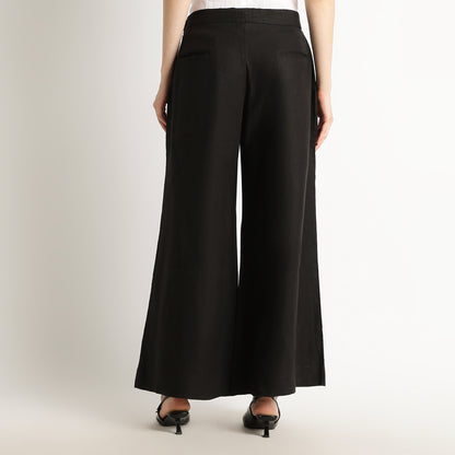 Cleopatra – Premium Tulip Wrap Linen Trousers – Noiré