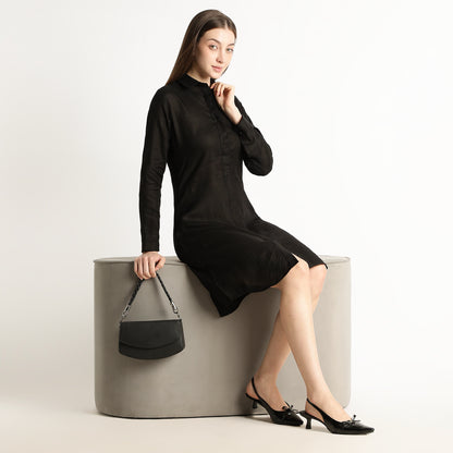 Elara – Luxury Minimal Shirt-Style 60 Lea 100% Pure Linen Dress – Noiré