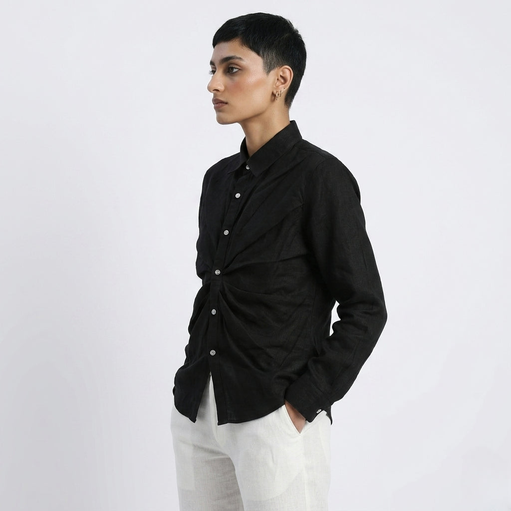 Orion – Premium Bustlock Agender Linen Shirt – Noiré
