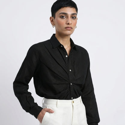 Orion – Premium Bustlock Agender Linen Shirt – Noiré