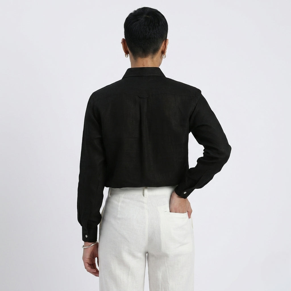 Orion – Premium Bustlock Agender Linen Shirt – Noiré