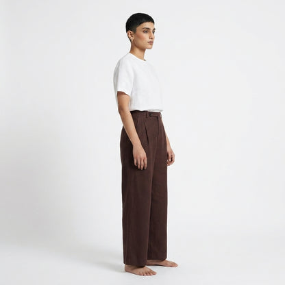 Sera – Woven Linen Shoulder Zip Tee – Blanc