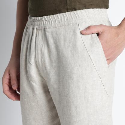 Breathable men’s linen shirt made from lightweight European flax linen